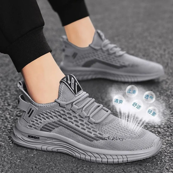 Men's lightweight knitted sneakers with padded comfort sole and breathable mesh Mune Fashion