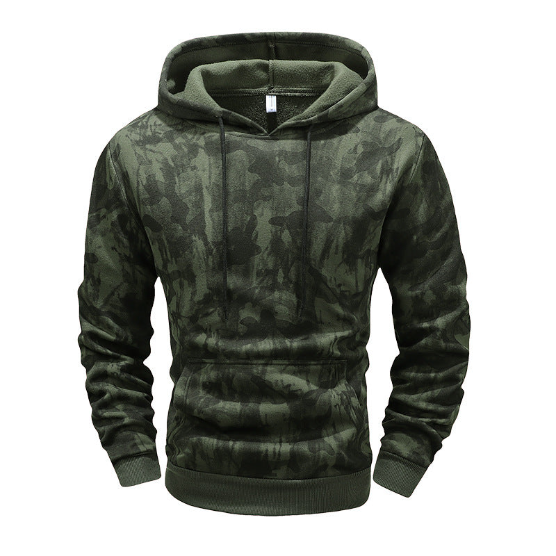 Men's Warm Lined Hooded Pullover