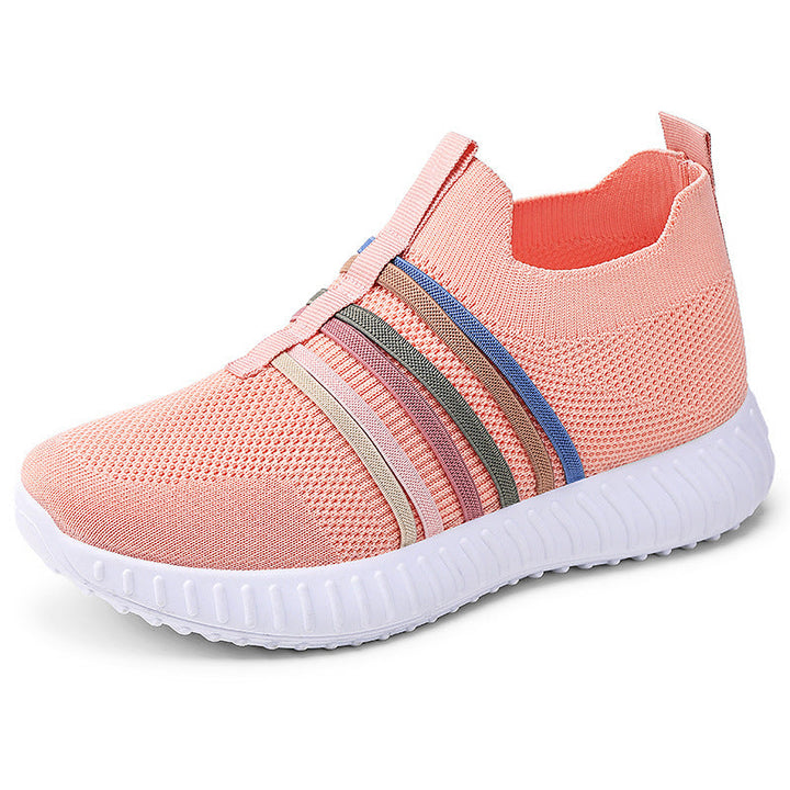 Women Lightweight and Breathable Slip-On Sneakers with Elastic Insert Mune Fashion
