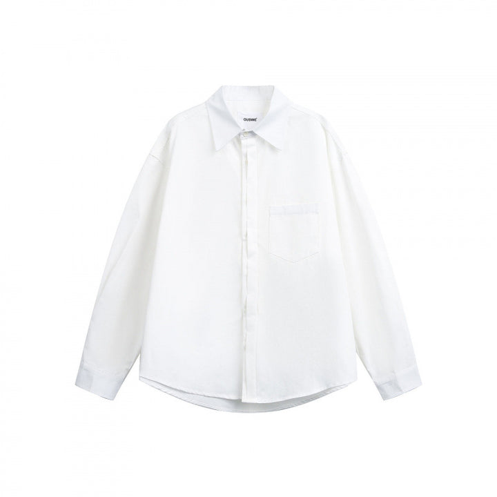 Unisex Oversized Shirt with concealed button placket and chest pocket Mune Fashion