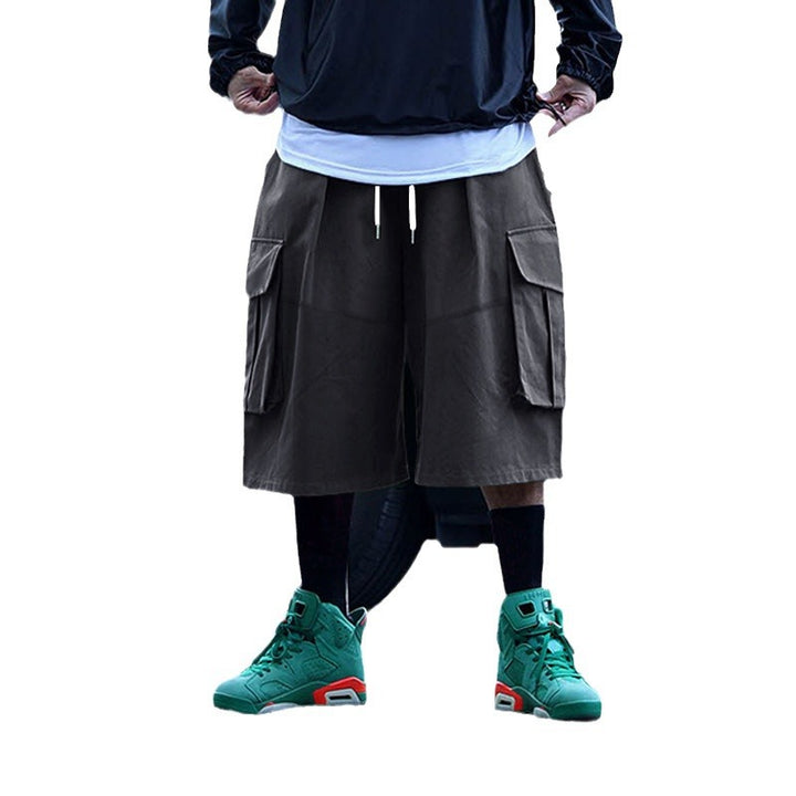 Women nan Cargo-Midi skirt with elastic drawstring waistband and patch flap pockets Mune Fashion