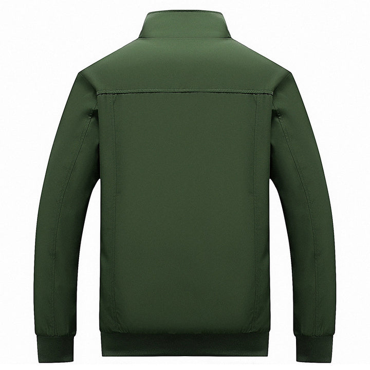 Men's bomber jacket in aviator microfiber look with arm pocket and ribbed cuffs Mune Fashion