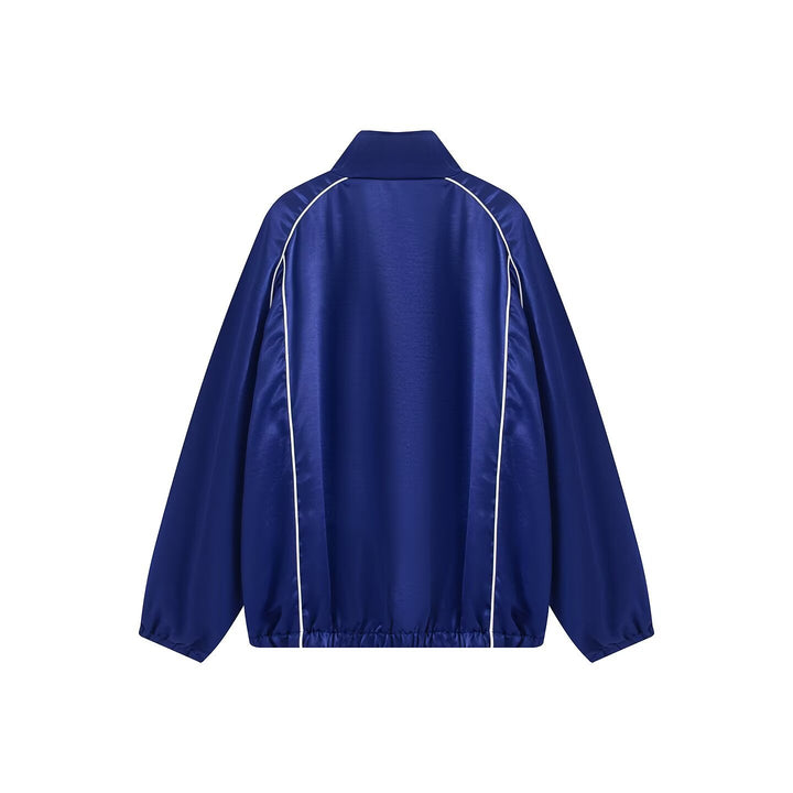 Women's Two-Piece Satin Training Set with Zip Jacket and Wide Track Pant Mune Fashion