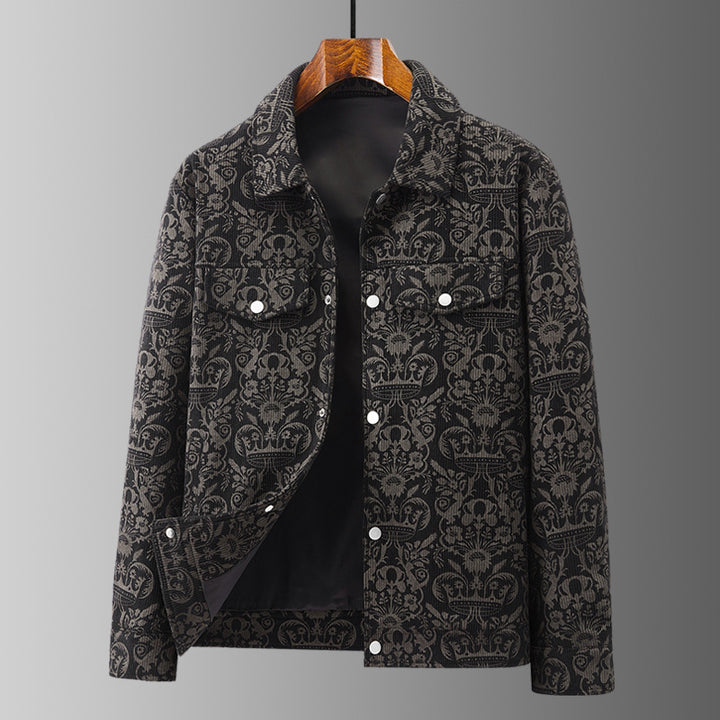 Ladies Elegant Utility Jacket with Floral Pattern Mune Fashion
