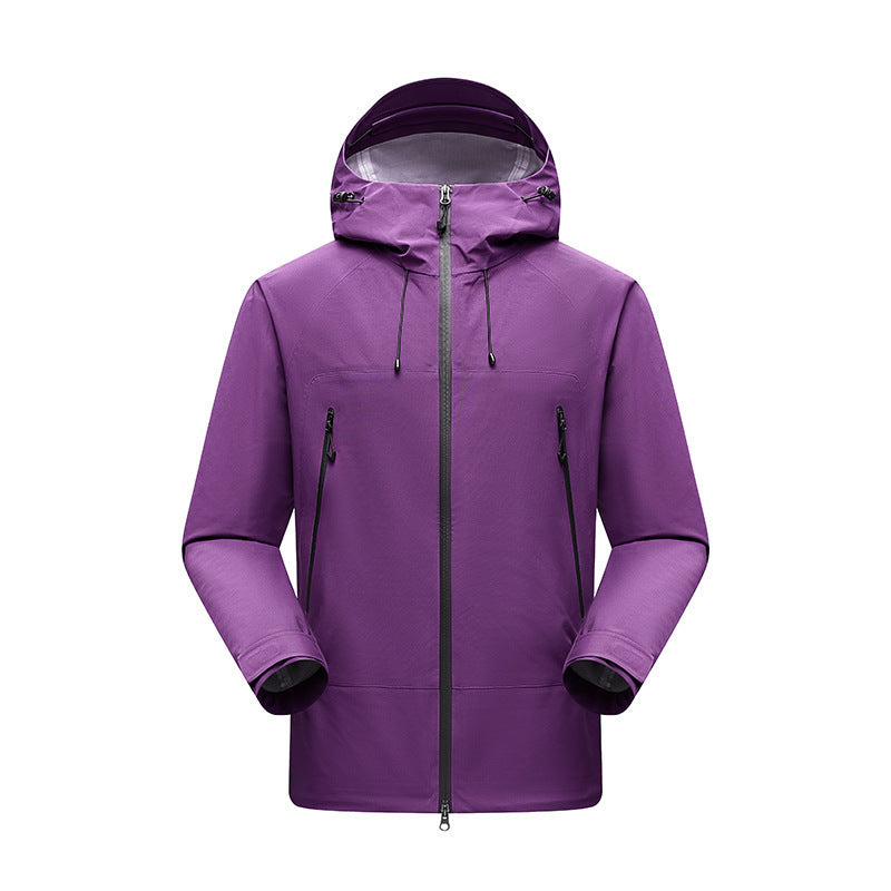 Men's Minimalistic technical three-layer softshell jacket with sealed seams and waterproof front zipper Mune Fashion