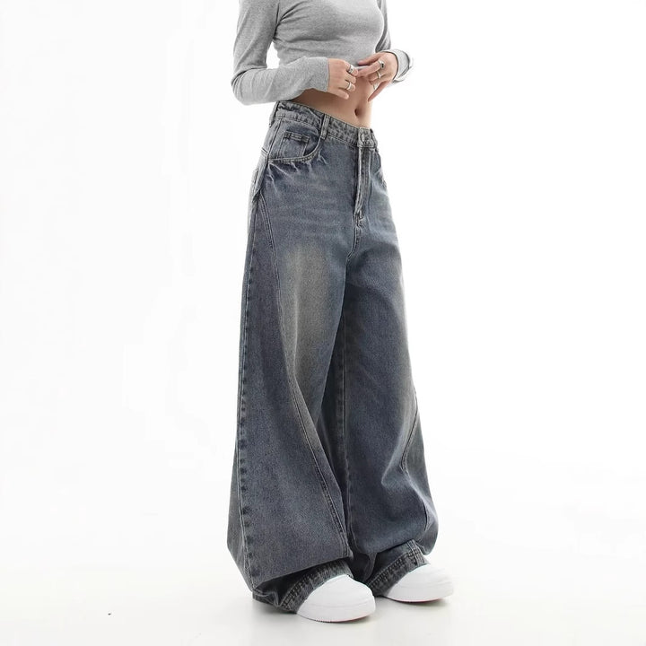 Women's Wide-Cut Mom Jeans Mune Fashion