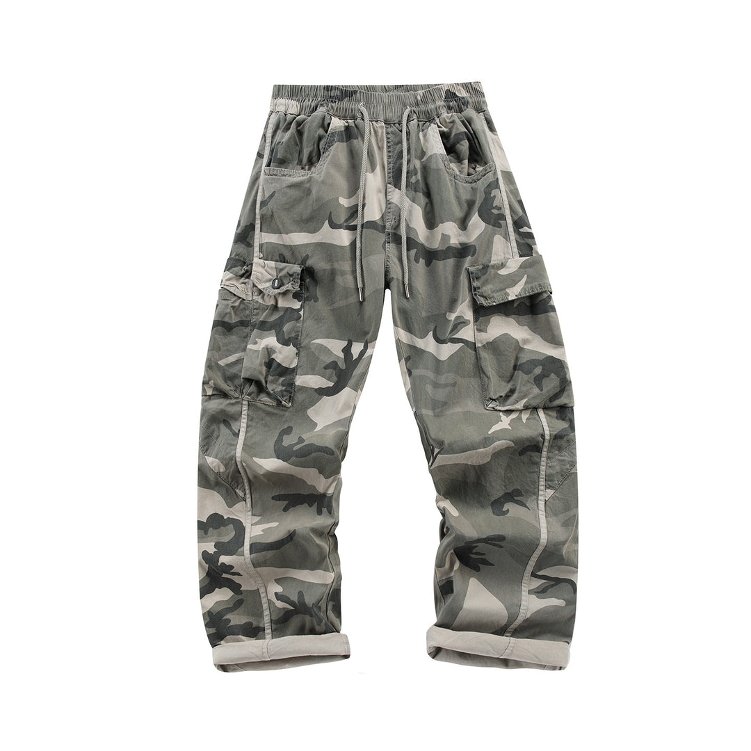 Herren Cargohose mit elastischem Bund, Tunnelzug und Mehrfach‑Taschen Mune Fashion