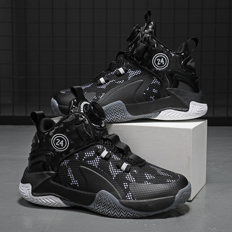 Unisex High-Top Basketball Sneaker with Twist Closure and Breathable Mesh Mune Fashion