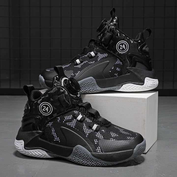 Unisex High-Top Basketball Sneaker with Twist Closure and Breathable Mesh Mune Fashion