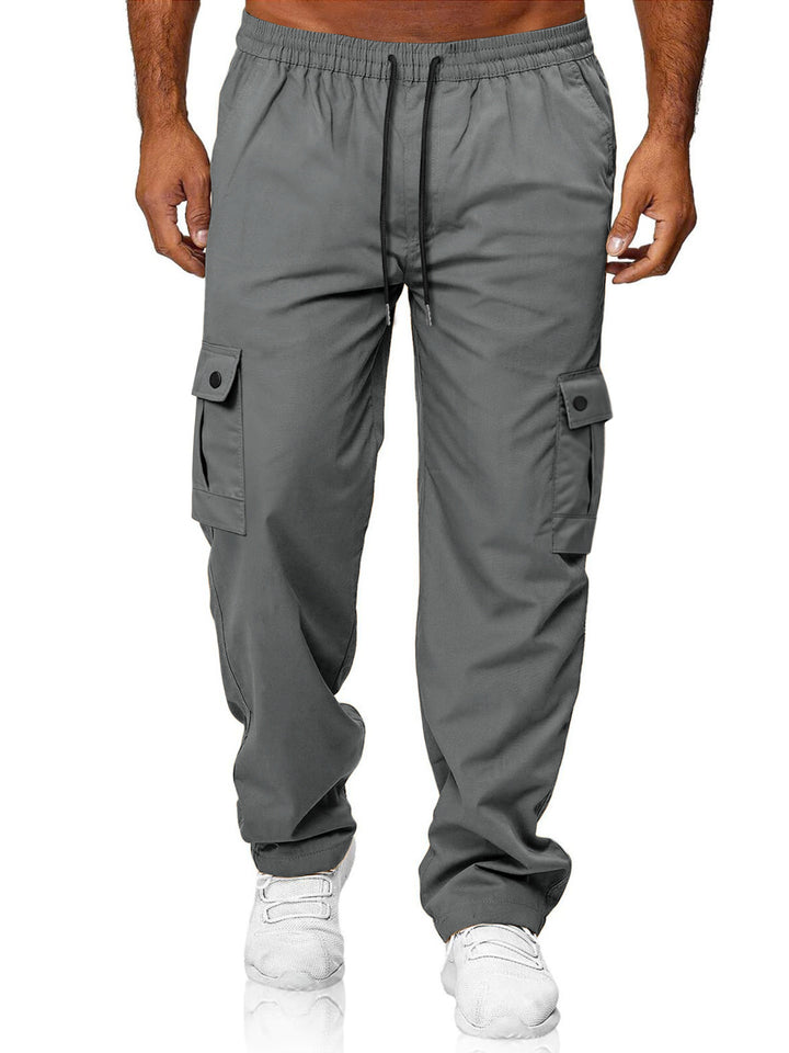 Men's Relaxed-Fit Cargo Jogger with elastic waistband, drawstring, and flap pockets Mune Fashion