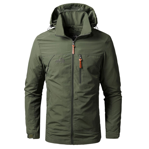 Men's lightweight outdoor field jacket with hood, breathable lining and multifunctional pockets Mune Fashion