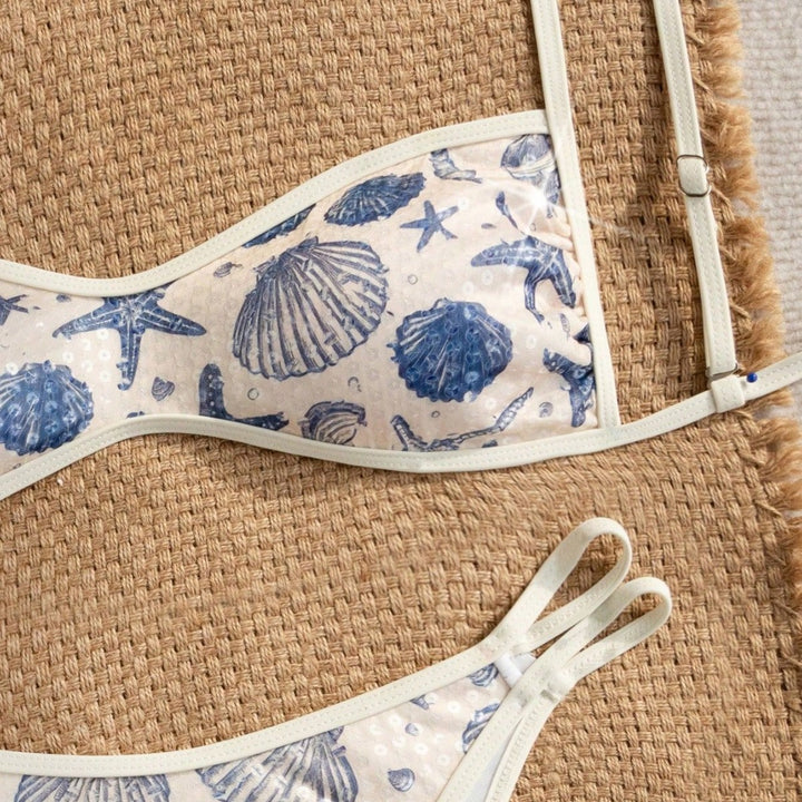 Women's bandeau bikini with maritime shell motif Mune Fashion