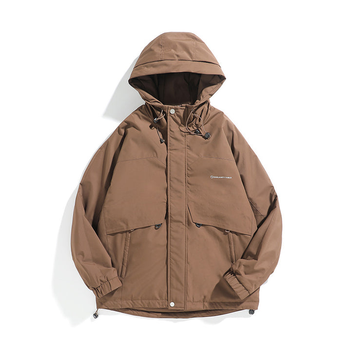 Unisex Wide cut weatherproof parka with hood, drawstring and patch pockets Mune Fashion