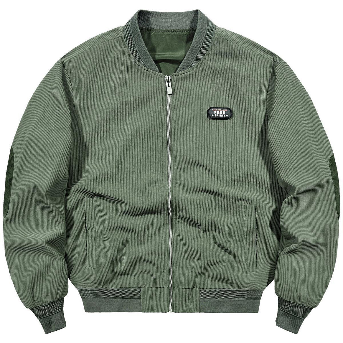 Men's cord jacket in bomber style made of fine corduroy with stand-up collar Mune Fashion