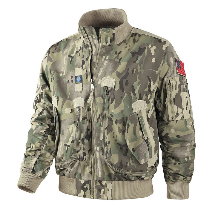 Men's bomber jacket pilot style lightly padded with two-way zipper and arm pocket Mune Fashion