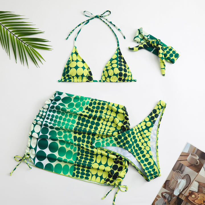 Women's Triangle Bikini with Skirt Mune Fashion