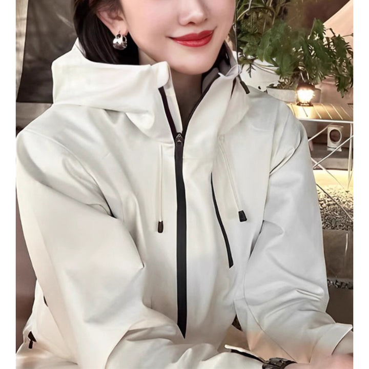 Women's Stylish Transitional Jacket with High Collar Mune Fashion
