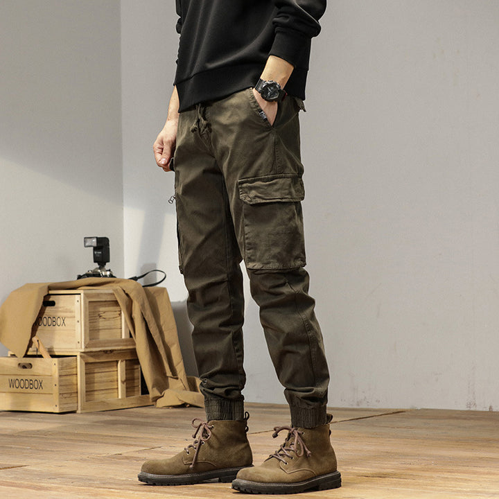 Men's Tapered Cargo Jogger made of durable canvas with utility pockets and elastic cuffs Mune Fashion