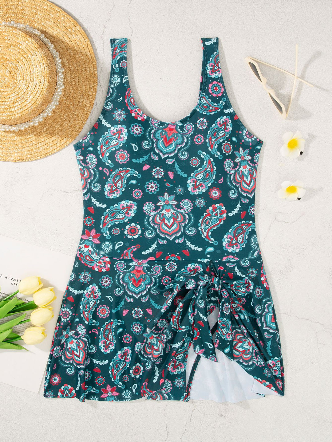 Women’s Monokini with playful polka dot pattern and wrap effect Mune Fashion