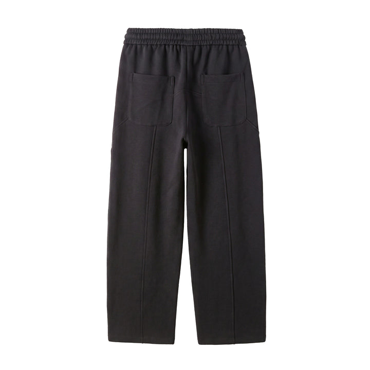 Women's Cropped Sweatpants with Elastic Waistband and Decorative Seams Mune Fashion