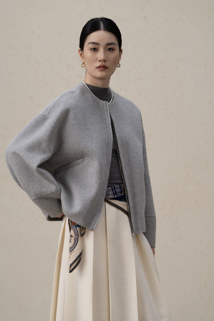 Women's Elegant Oversized Wool Blend Jacket Mune Fashion