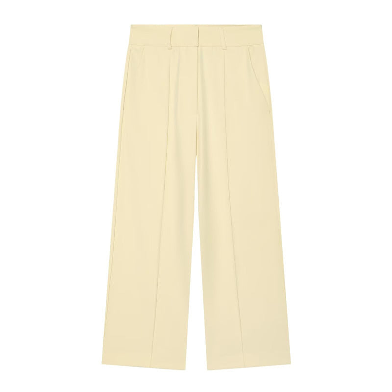 Women High-waisted wide Culotte pants with crease and pleats Mune Fashion