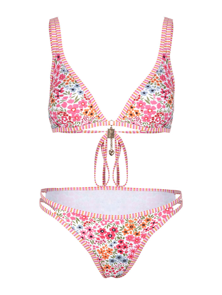 Women's bikini set with floral pattern and adjustable straps Mune Fashion