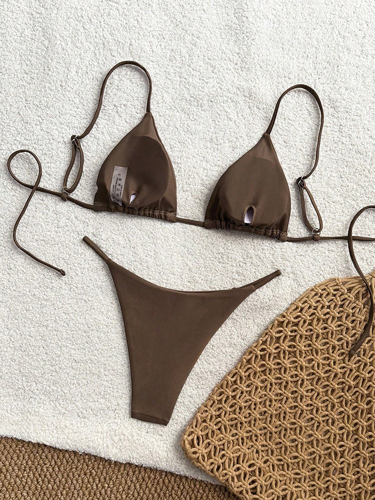 Women's Triangle Bikini Set with sophisticated tie-dye design Mune Fashion