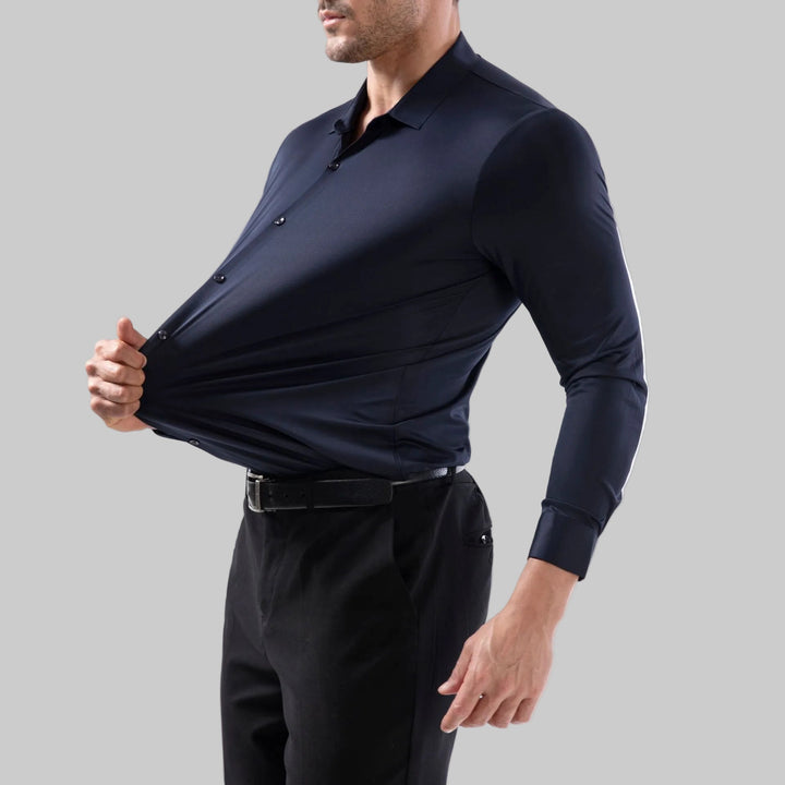 Elastic Slim Fit Men's Shirt