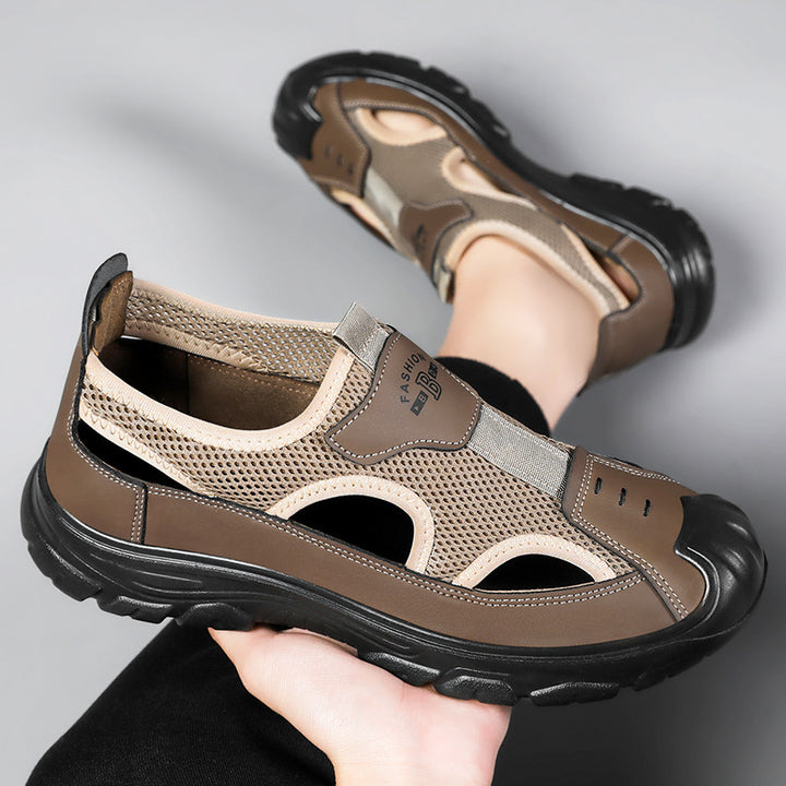Men's breathable outdoor sandal with shock-absorbing sole and reinforced toe protection Mune Fashion