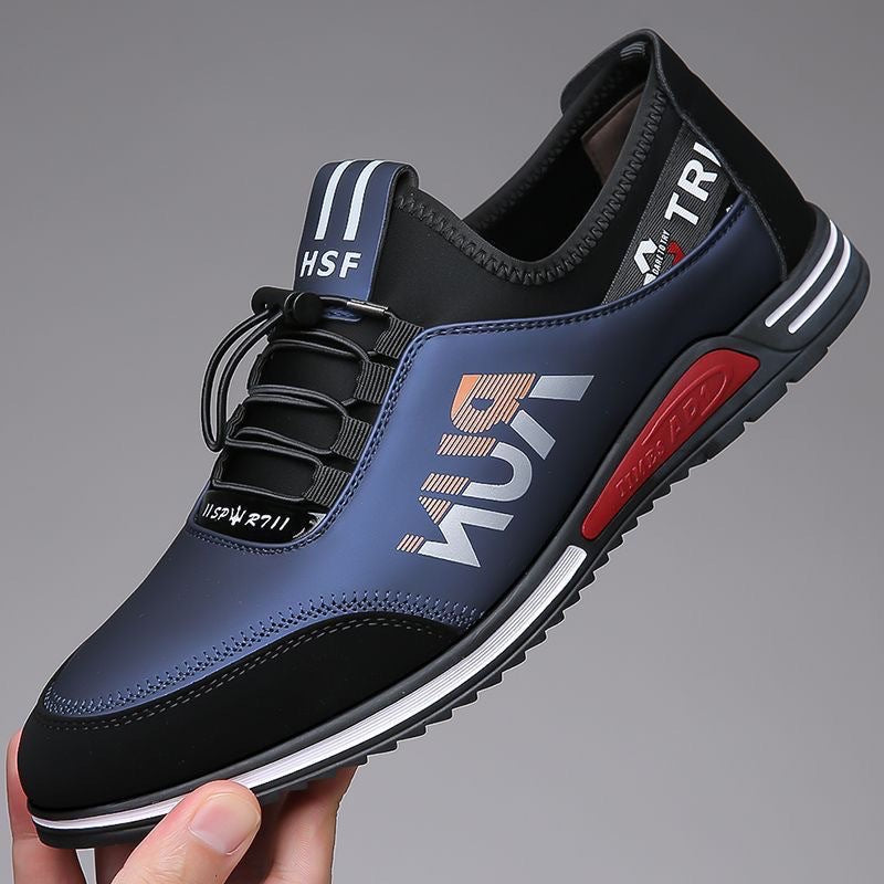 Men's Slip-On Sneaker with Elastic Quick-Lace and Neoprene Comfort Collar Mune Fashion