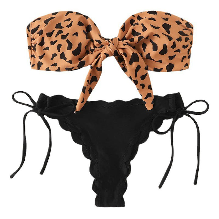 Women's bandeau bikini with fashionable knot detail Mune Fashion