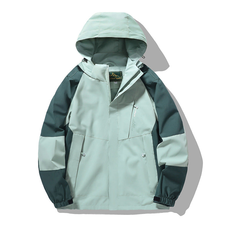 Men's nano wind and water-resistant outdoor hoodie jacket with ventilation mesh, adjustable hood and concealed front flap Mune Fashion