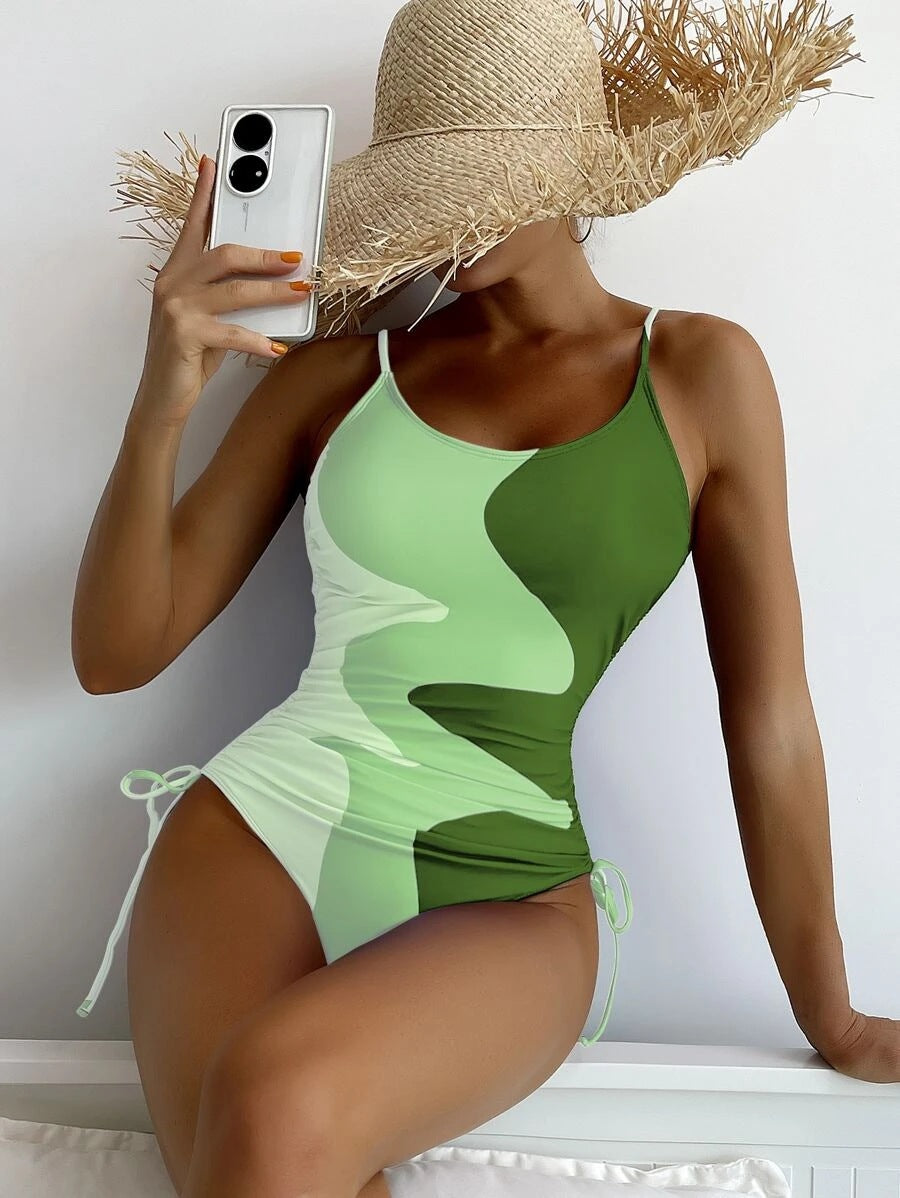 Women's one-piece swimsuit with playful cut-outs and floral design Mune Fashion