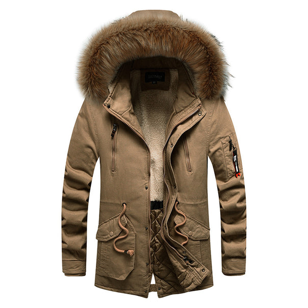 Men's functional parka with faux fur collar Mune Fashion