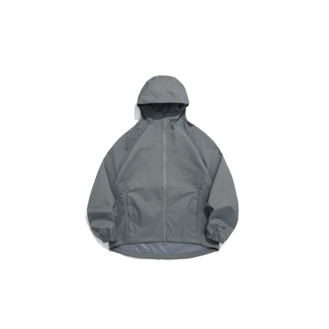 Unisex Lightweight Rain Jacket with Hood, Two-Way Zipper and Extended Hem Mune Fashion