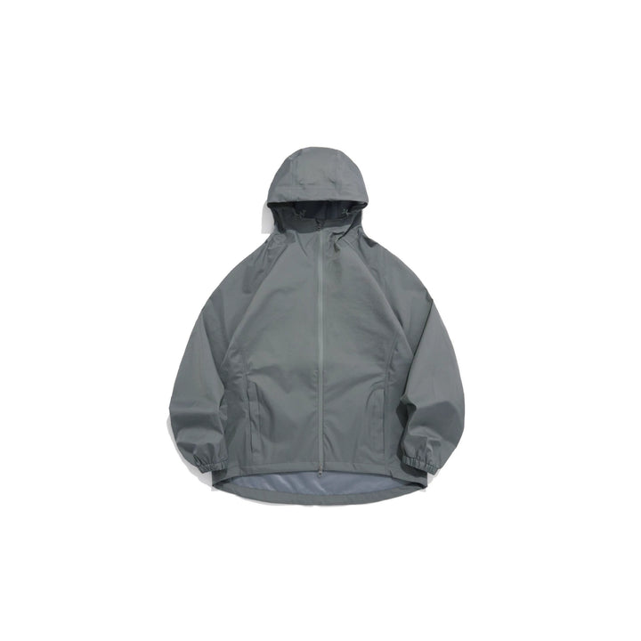 Unisex Lightweight Rain Jacket with Hood, Two-Way Zipper and Extended Hem Mune Fashion