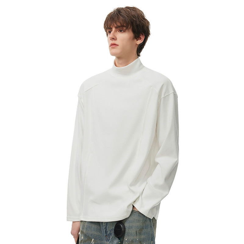 Men's Oversize Turtleneck Sweater made of soft cotton blend with raglan sleeves Mune Fashion