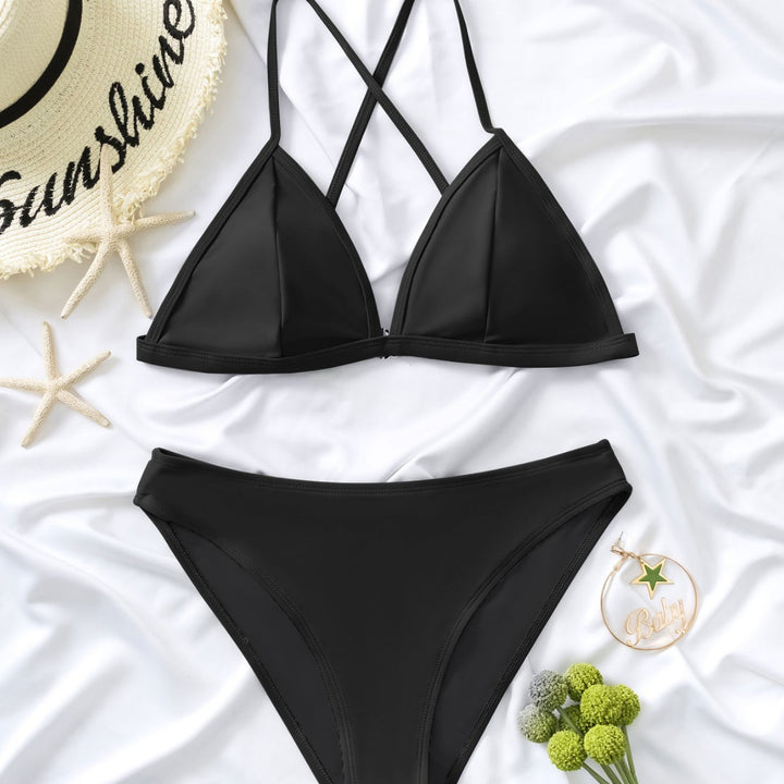 Ladies triangle bikini with offset waistband Mune Fashion