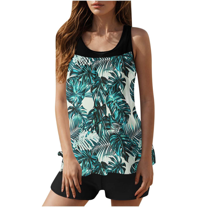 Women’s bathing set with fashionable leaf design and comfortable shorts Mune Fashion