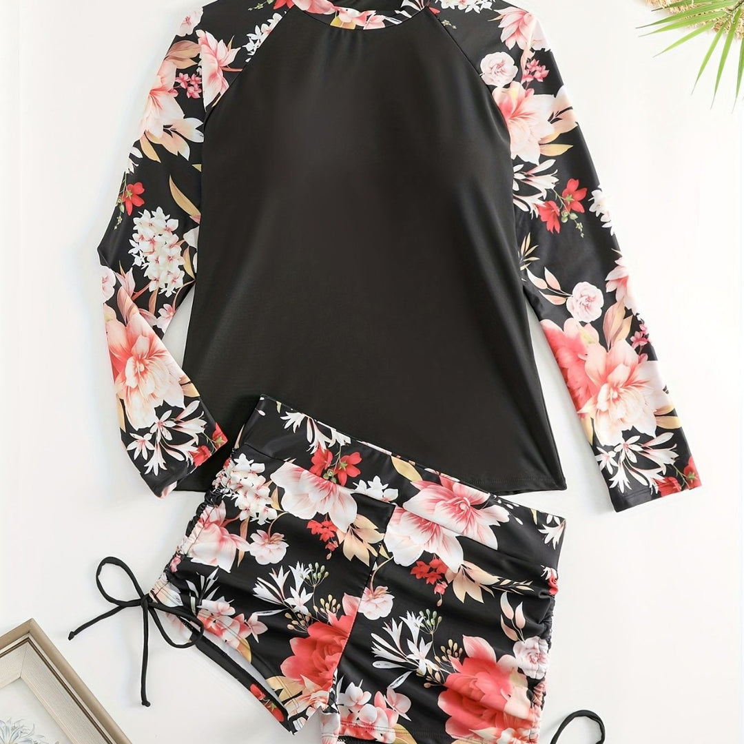 Women's Rashguard and Swim Shorts Set Mune Fashion