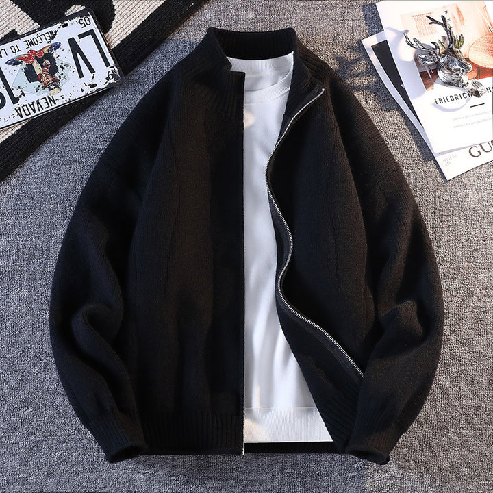 Men's Casual Windbreaker with High Collar Zip Mune Fashion