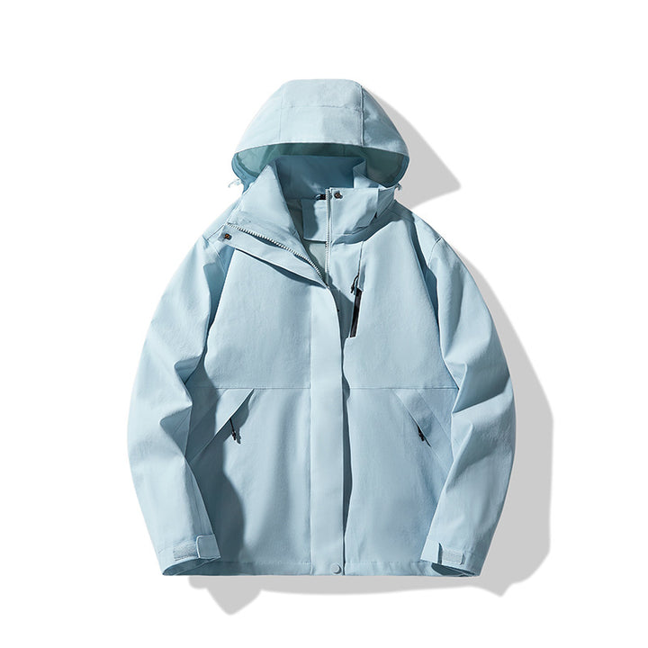 Men's Technical Waterproof Hooded Shell Jacket in Minimalist Urban Look Mune Fashion