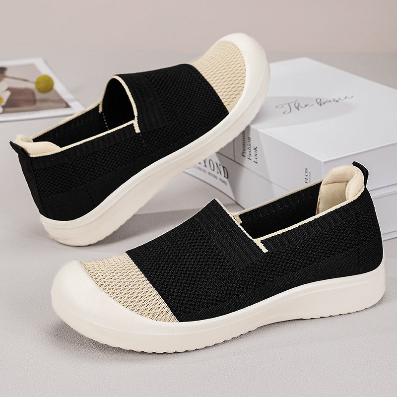 Women’s lightweight knitted slip-on sneaker with reinforced toe cap and shock-absorbing EVA platform sole Mune Fashion