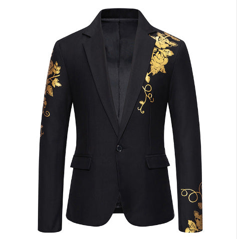 Men's elegant tailored tuxedo blazer with floral embellishment Mune Fashion