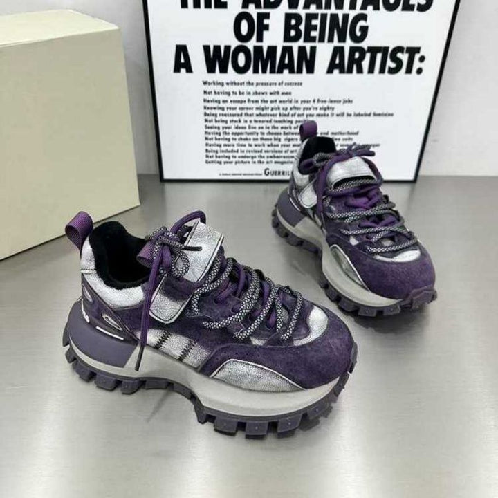 Women's sporty sneakers with non-slip profile sole and breathable upper material Mune Fashion