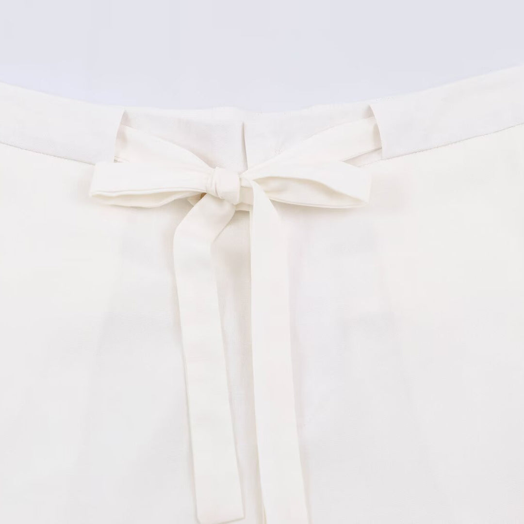 Women's silky flowy pajama set with shirt collar and elastic ankle cuffs Mune Fashion