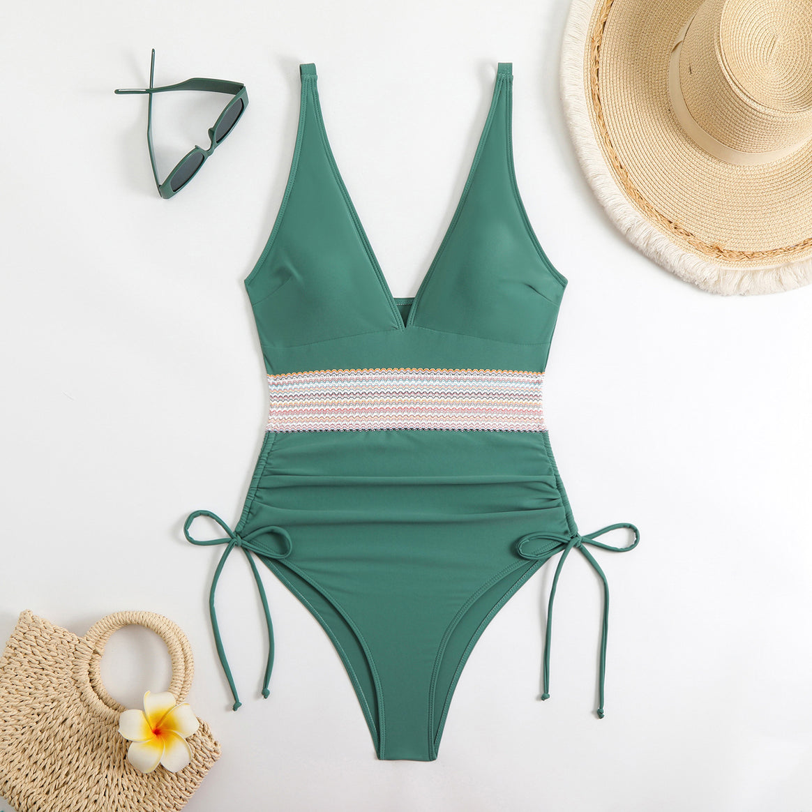 Women's One-Piece Swimsuit with Stylish Lace Detail Mune Fashion
