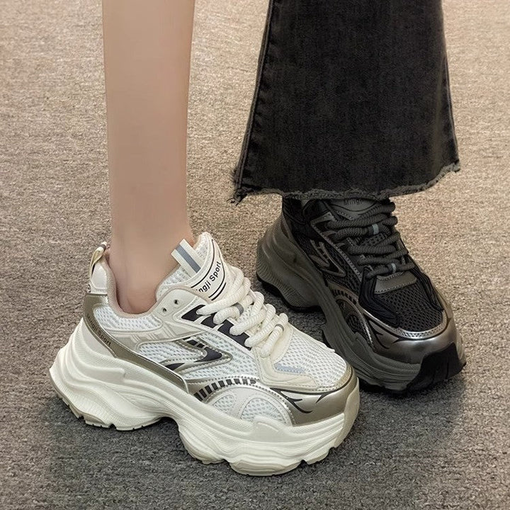 Ladies Trendy Chunky Sneakers with Breathable Mesh and Strong Cushioning Mune Fashion