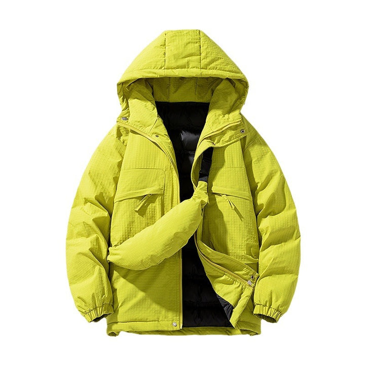 Men's Padded Ripstop Parka with Hood Oversized Cut and Integrated Shoulder Bag Mune Fashion